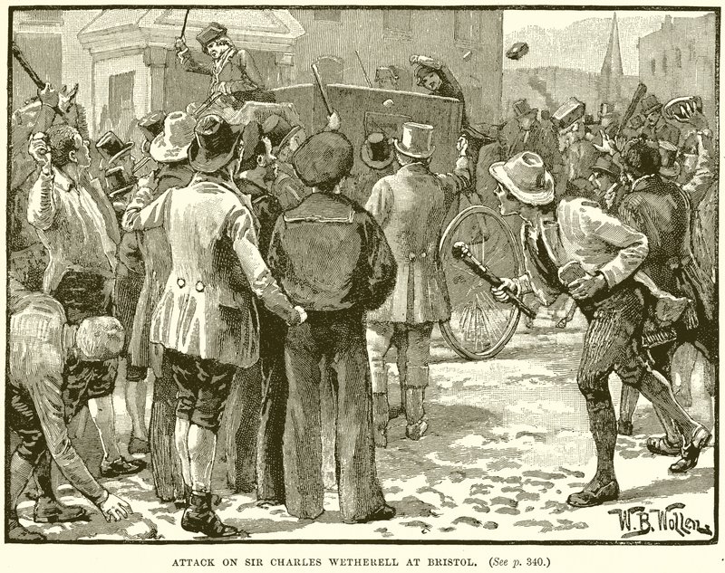 Ataque a Sir Charles Wetherell en Bristol de English School