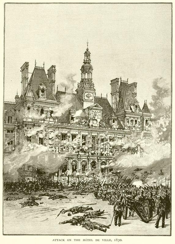 Ataque al Hotel de Ville, 1830 de English School