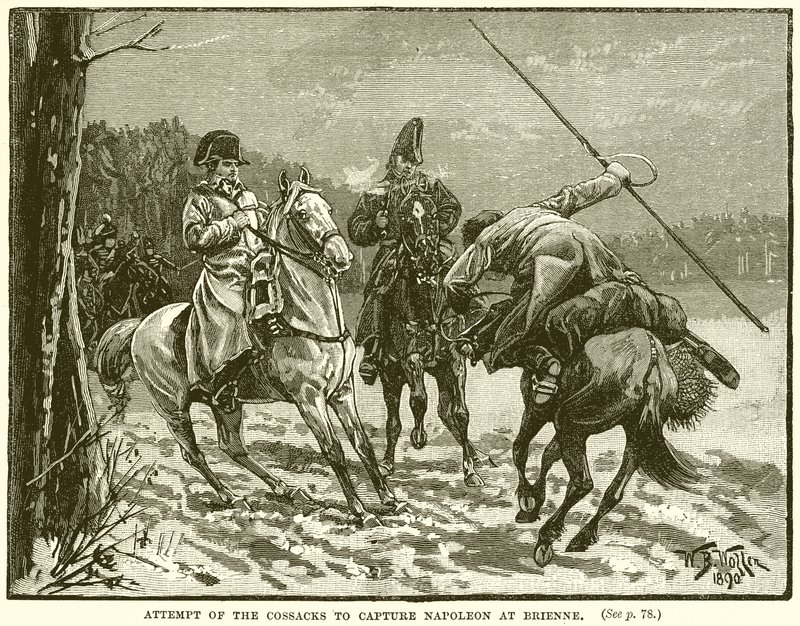 Intento de los cosacos de capturar a Napoleón en Brienne de English School