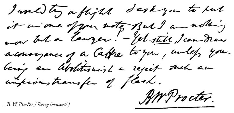 B. W. Procter, (Barry Cornwall) de English School