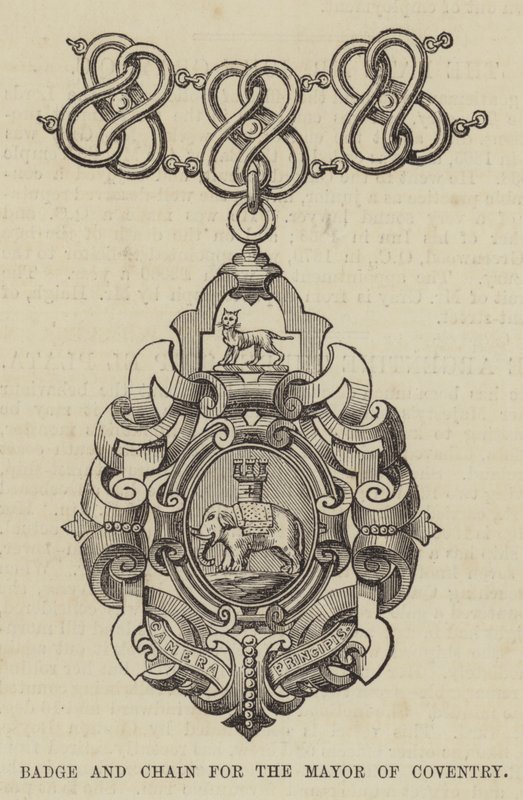 Insignia y Cadena para el Alcalde de Coventry de English School