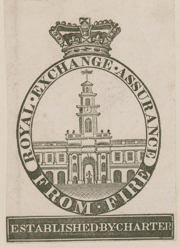 Insignia de la Royal Exchange Assurance contra Incendios de English School
