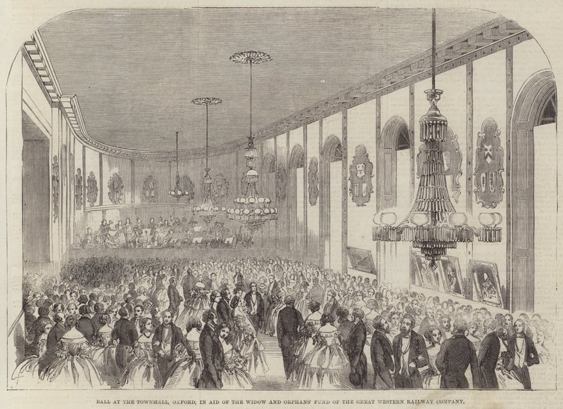 Baile en el Ayuntamiento de Oxford, en ayuda del fondo para viudas y huérfanos de la Great Western Railway Company de English School