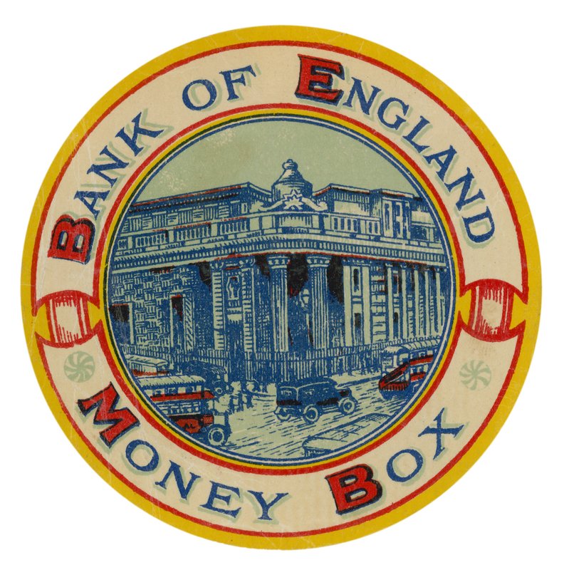 Banco de Inglaterra, caja de dinero de English School