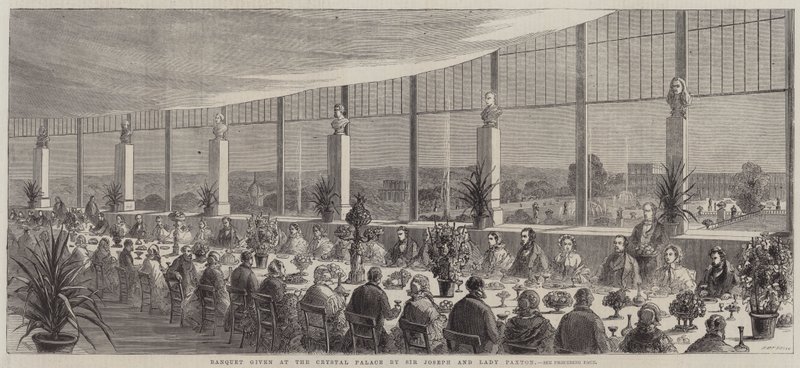 Banquete dado en el Crystal Palace por Sir Joseph y Lady Paxton de English School
