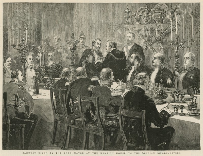 Banquete ofrecido por el alcalde en la Mansion House de English School