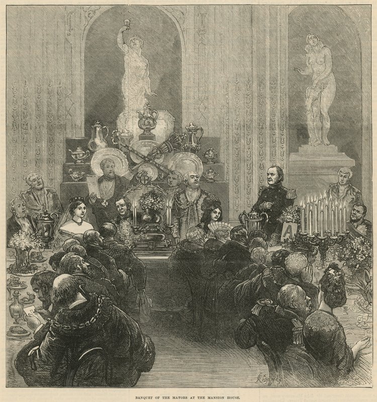 Banquete de los alcaldes en la Mansion House de English School