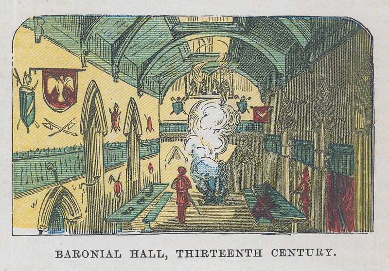 Salón señorial, siglo XIII de English School