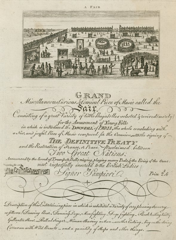 Feria de Bartholomew, Londres: Anuncio de una feria para 1806 de English School