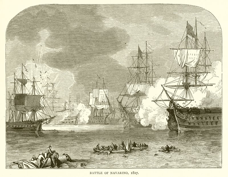 Batalla de Navarino, 1827 de English School