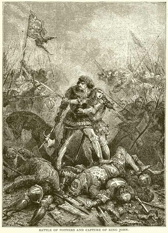 Batalla de Poitiers y Captura del Rey Juan de English School