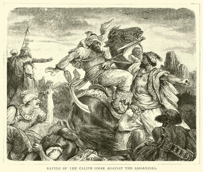 Batalla del Califa Omar contra los Sasanidas de English School