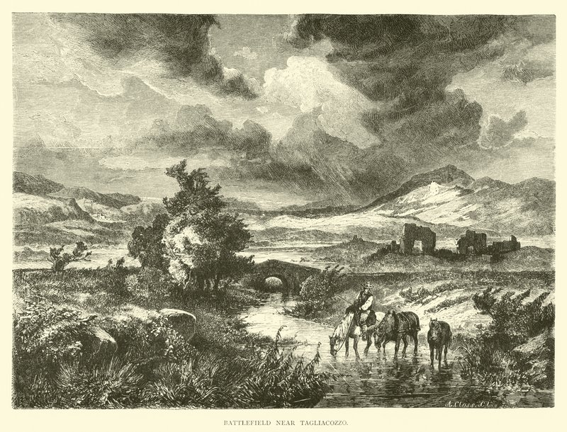 Campo de batalla cerca de Tagliacozzo de English School