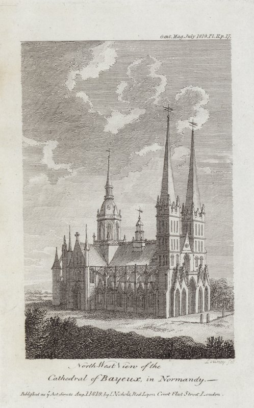 Catedral de Bayeux, Normandía, 1819 de English School