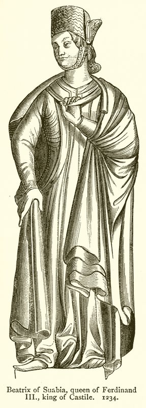 Beatriz de Suabia, reina de Fernando III, rey de Castilla. 1234 de English School