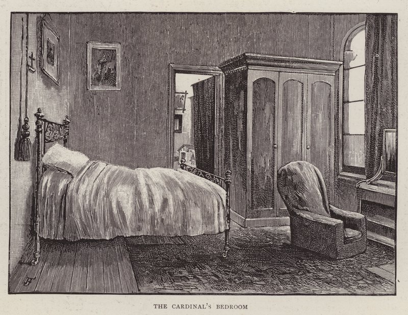 Dormitorio de Henry Edward Manning, cardenal católico inglés y arzobispo de Westminster de English School