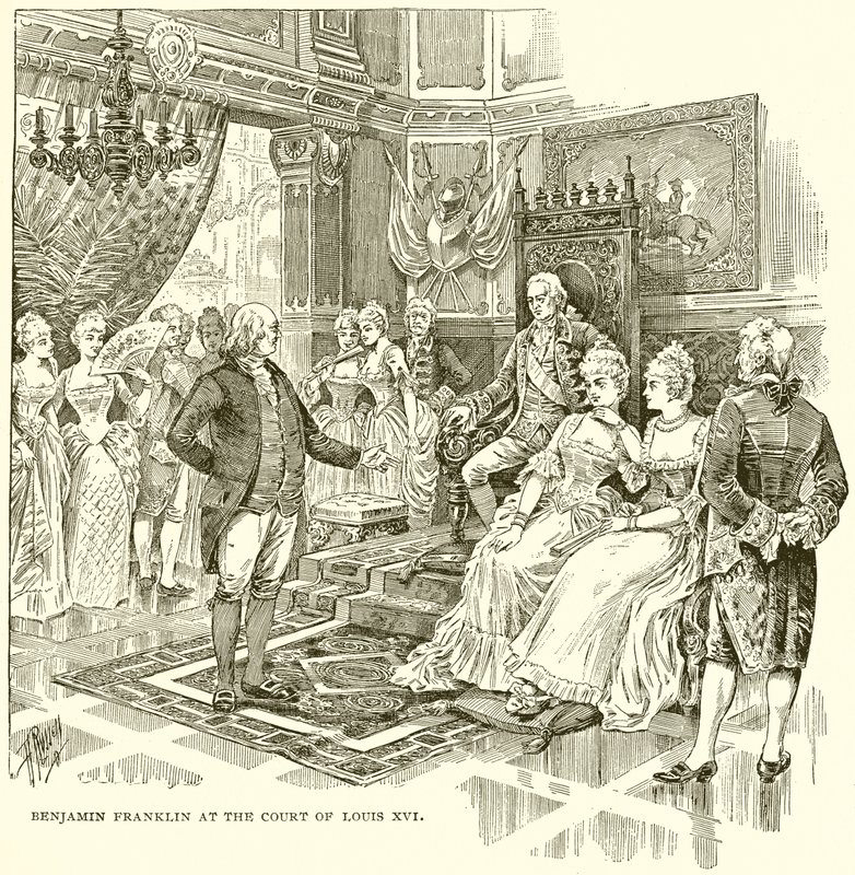Benjamin Franklin en la Corte de Luis XVI de English School