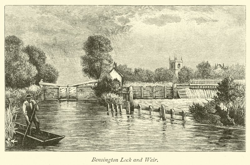 Bensington Lock y Weir de English School