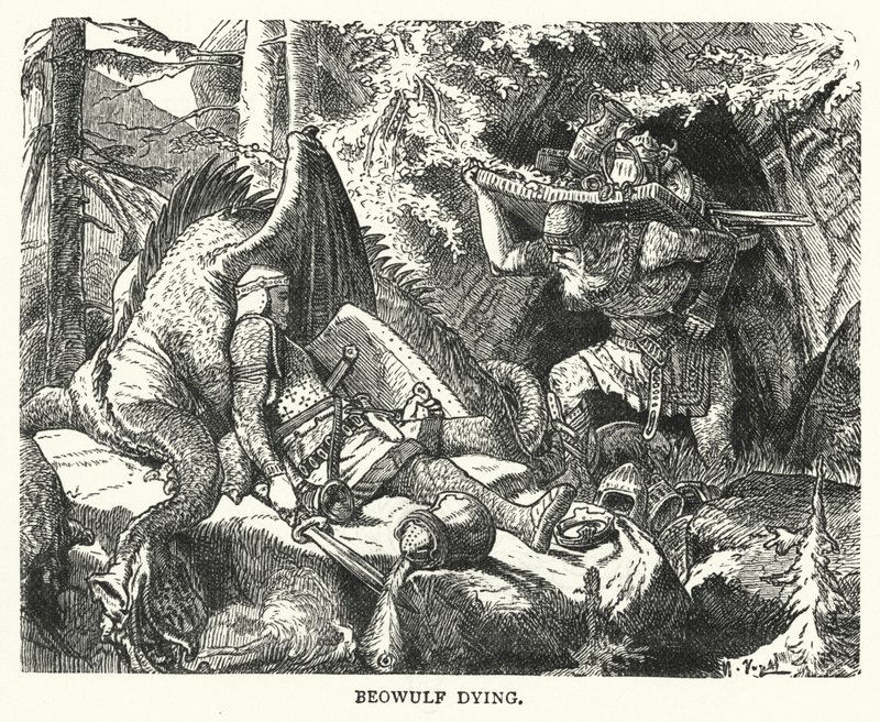 Beowulf muriendo de English School
