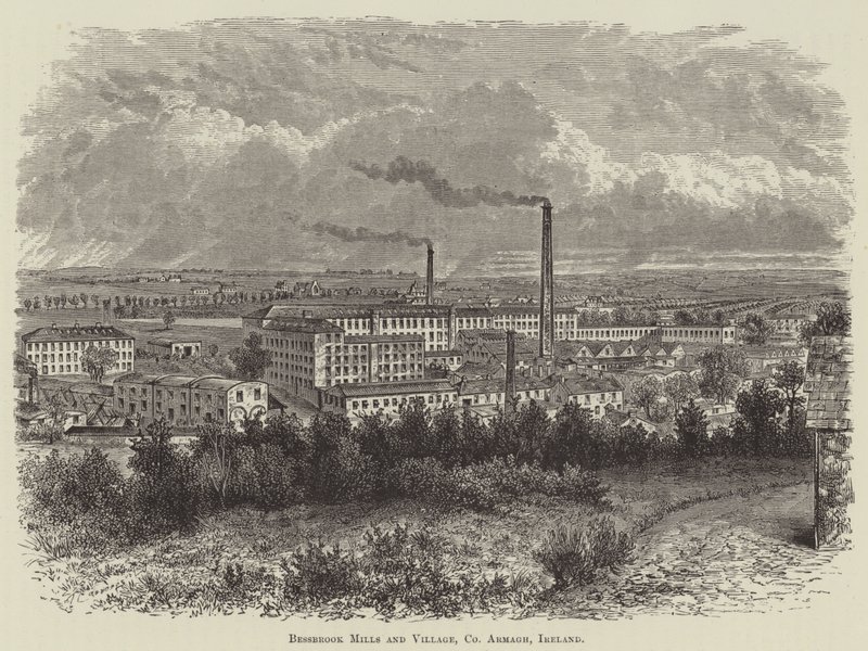 Molinos y pueblo de Bessbrook, Condado de Armagh, Irlanda de English School