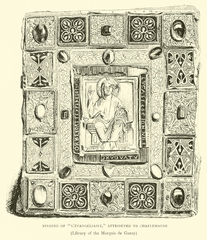 Encuadernación del Evangelio, atribuida a Carlomagno de English School
