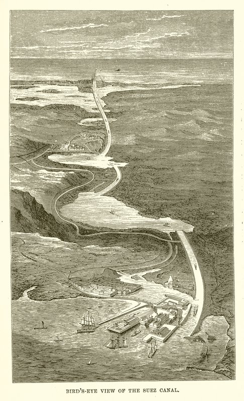 Vista aérea del Canal de Suez de English School