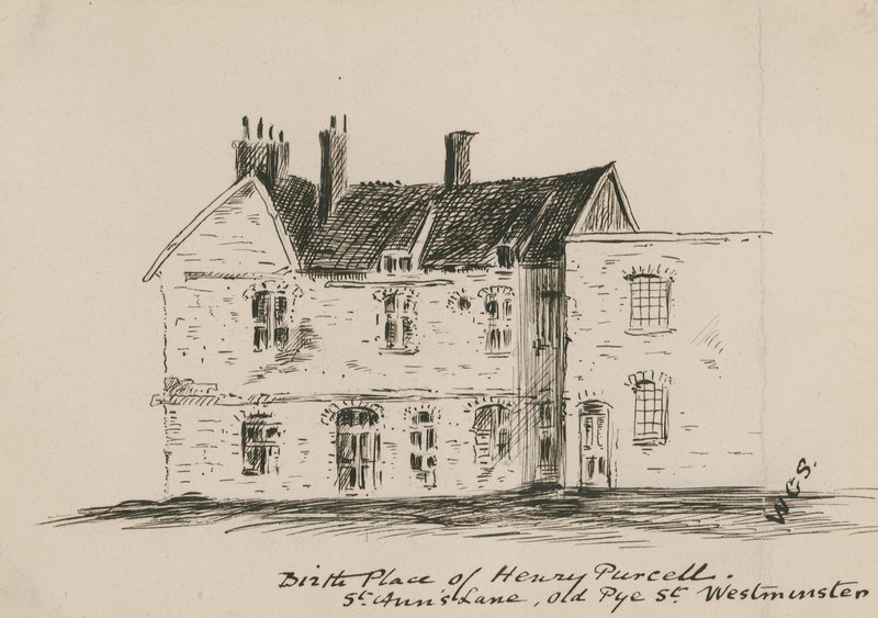 Lugar de nacimiento de Henry Purcell, St Anns Lane, Old Pye Street, Westminster de English School