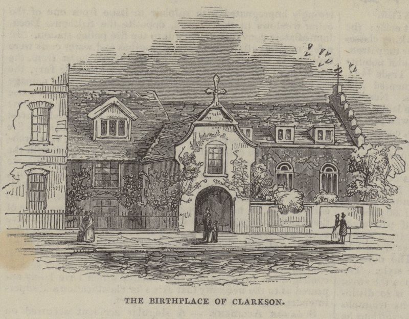 Lugar de nacimiento de Thomas Clarkson, el activista contra la esclavitud de English School