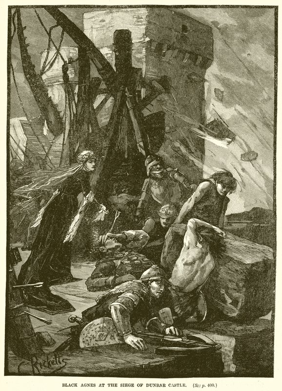 Agnes Negra en el asedio del Castillo de Dunbar de English School