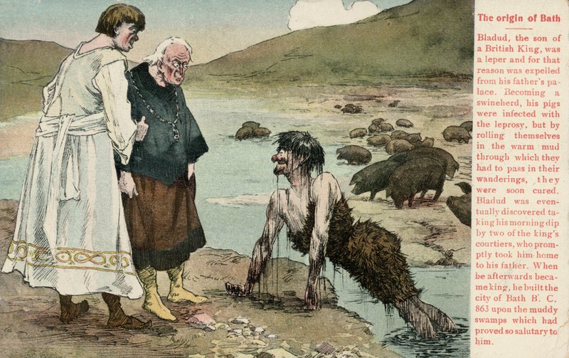 Bladud, un legendario rey de los britanos que se dice fundó la ciudad de Bath de English School