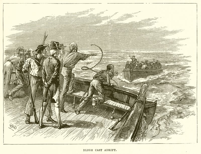 Bligh abandonado a la deriva de English School