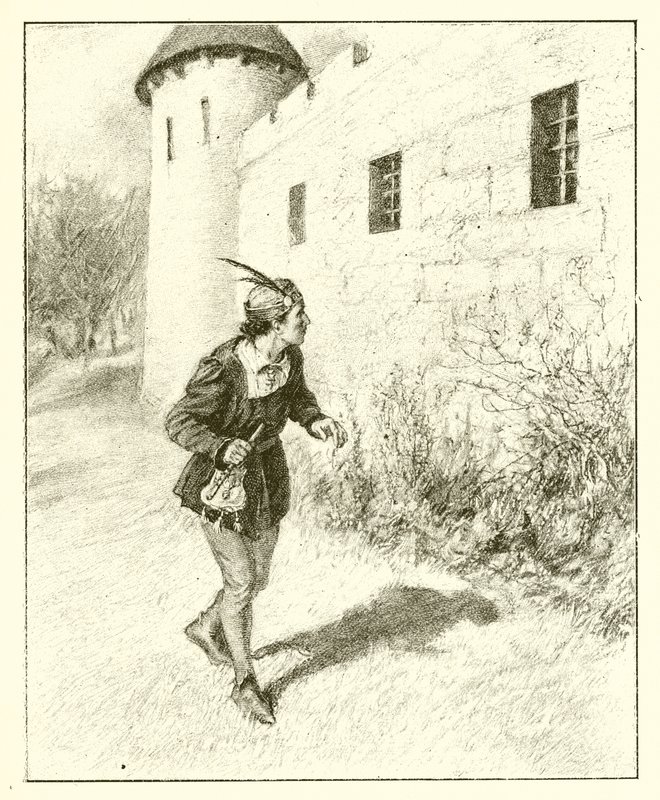 Blondel escuchó la música flotando hacia él de English School