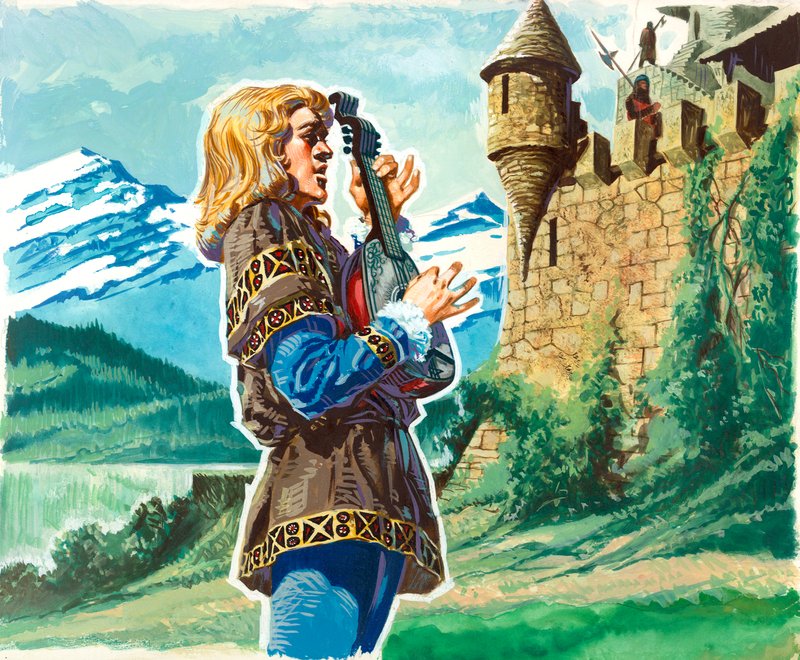 Blondel en la prisión de Ricardo de English School