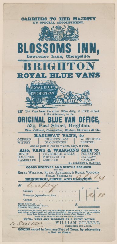 Blossoms Inn, Lawrence Lane, Cheapside, Bill de English School