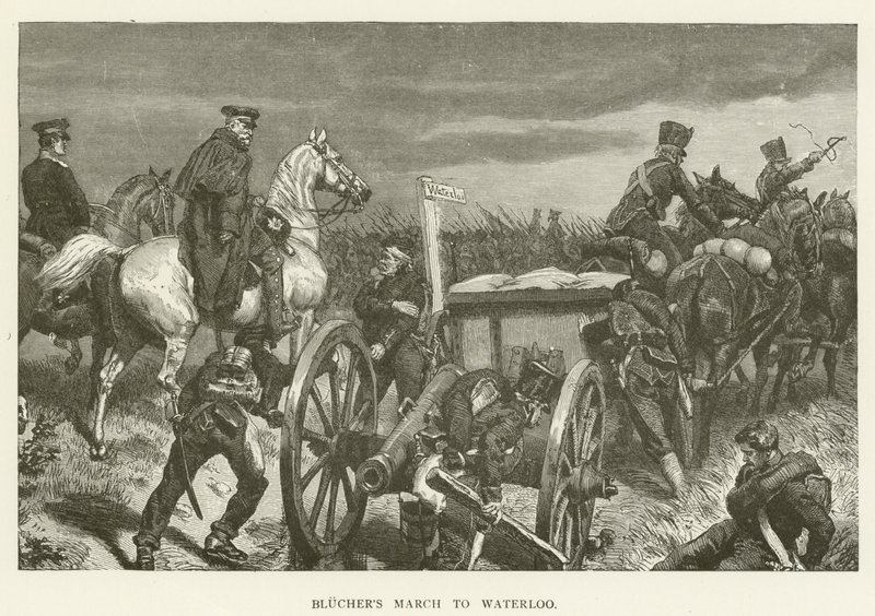 Marcha de Blücher a Waterloo de English School