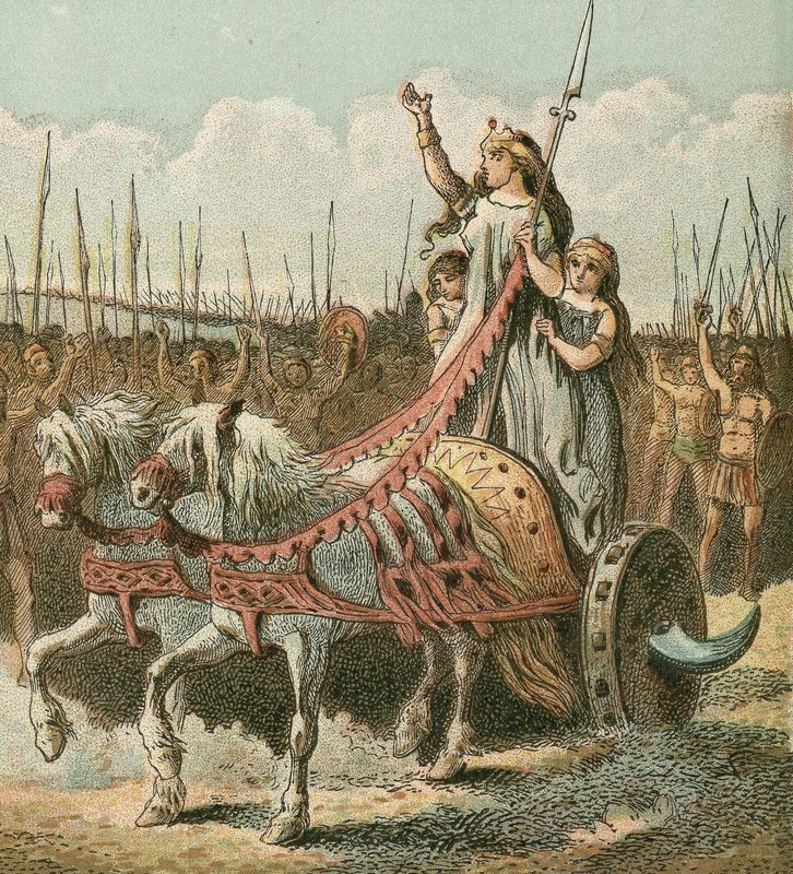 Boudica y su ejército de English School