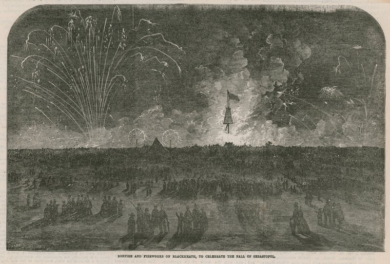 Hoguera y fuegos artificiales en Blackheath de English School