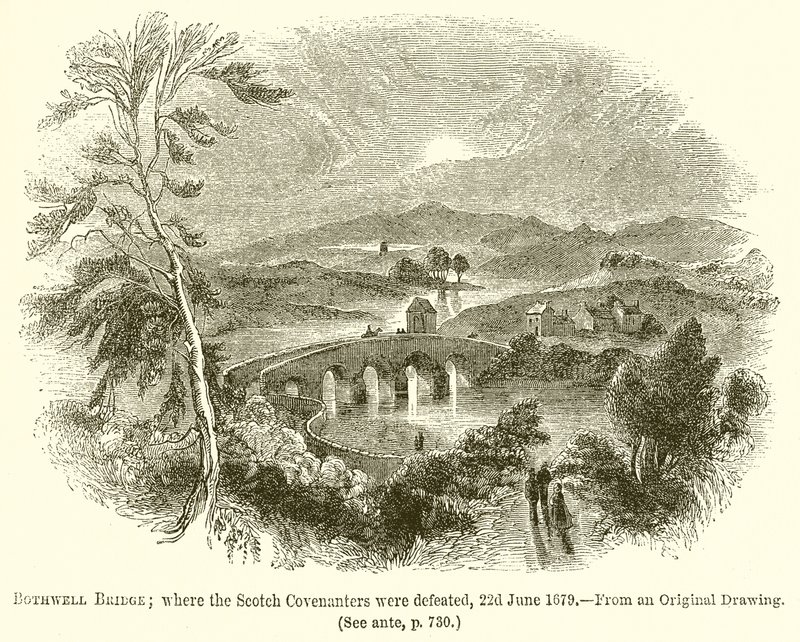 Puente de Bothwell; donde los Covenanters escoceses fueron derrotados, 22 de junio de 1679 de English School