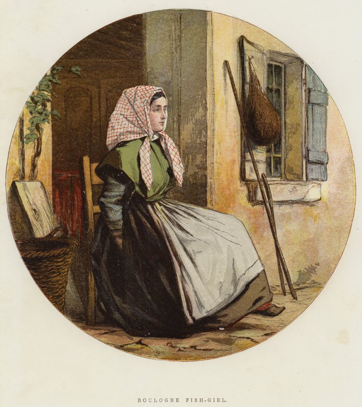 Chica-pez de Boulogne (cromolito) de English School