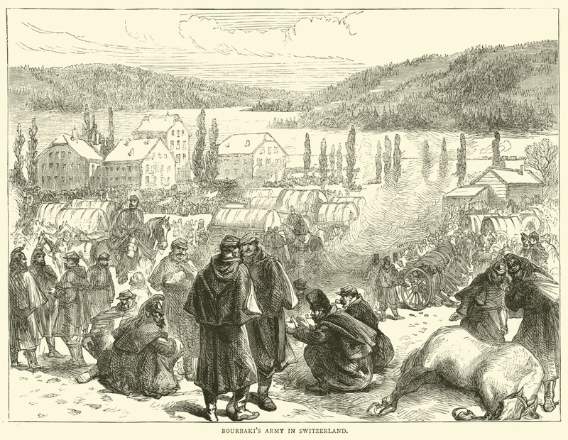 El ejército de Bourbaki en Suiza, febrero 1871 de English School