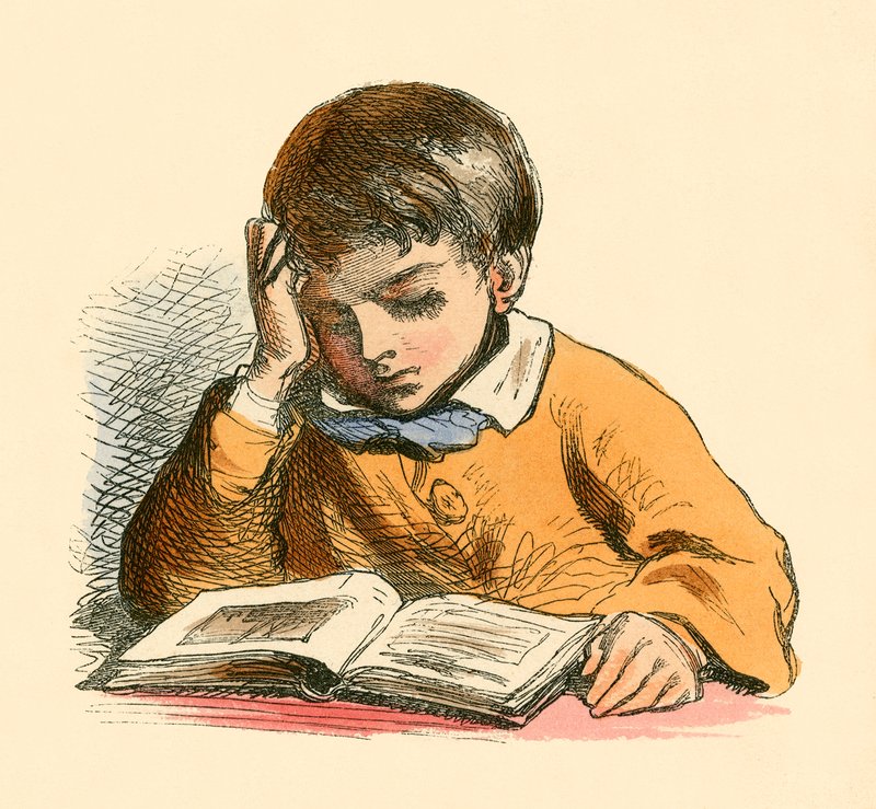 Niño leyendo de English School