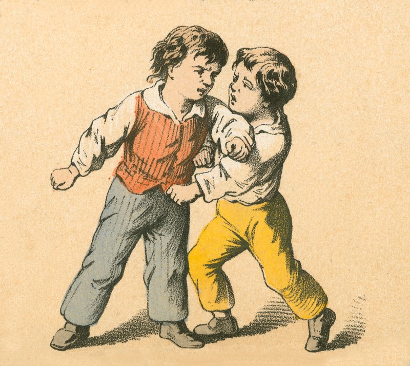 Niños peleando de English School
