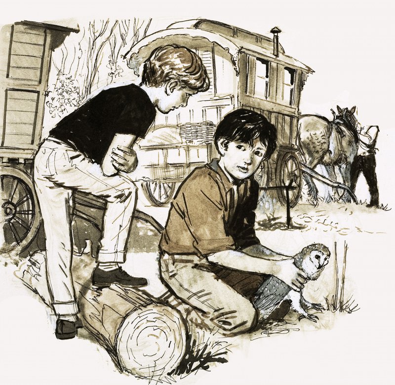 Niños con búho de English School