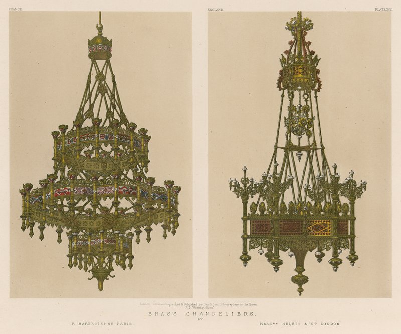 Candelabros de bronce de English School