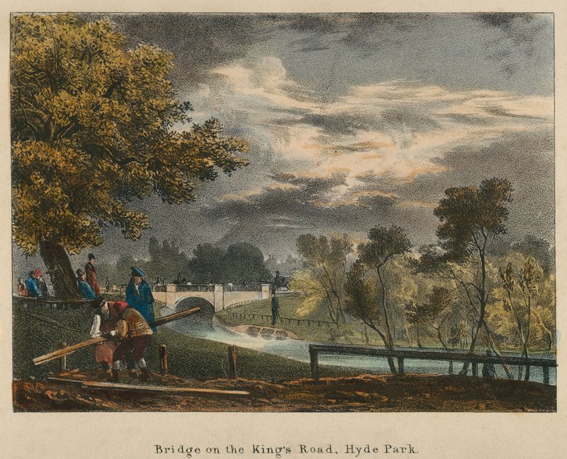 Puente en Kings Road, Hyde Park, Londres de English School