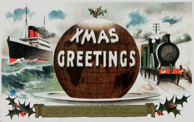 Tarjeta de Navidad británica de English School