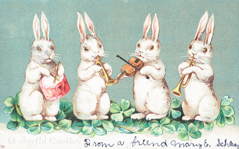 Tarjeta de Pascua británica de English School