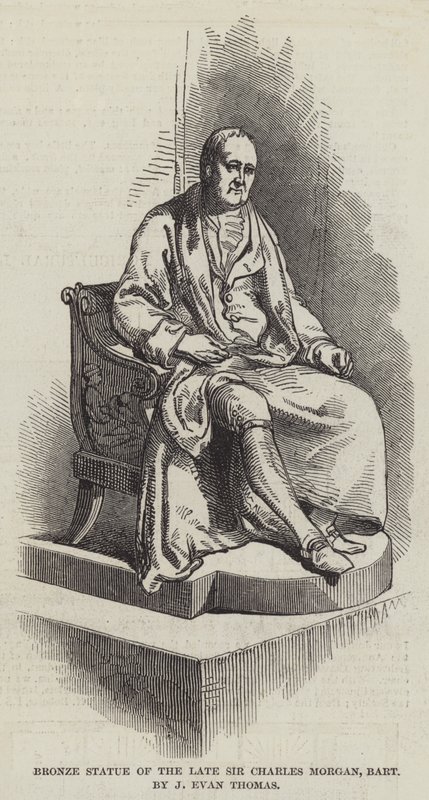 Estatua de Bronce del difunto Sir Charles Morgan, Baronet por J Evan Thomas de English School