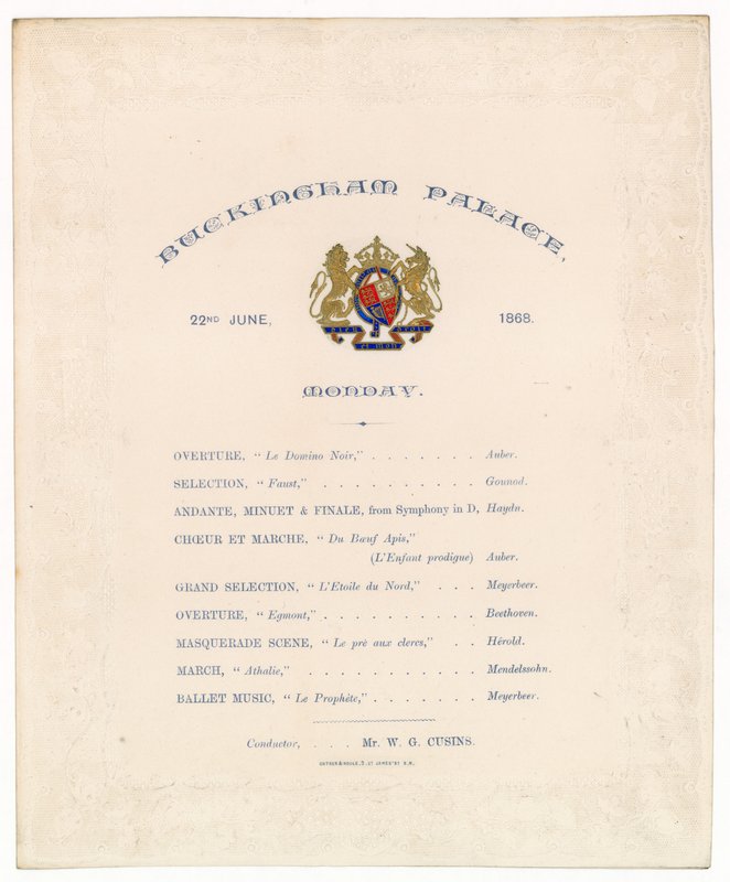 Concierto en el Palacio de Buckingham, 22 de junio de 1868 de English School