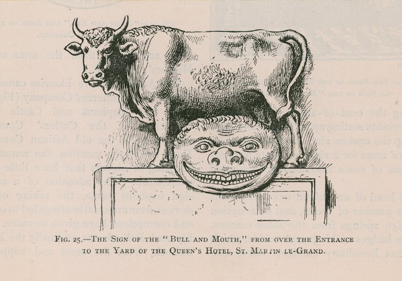 Bull and Mouth, Queens Hotel, St Martin Le Grand de English School